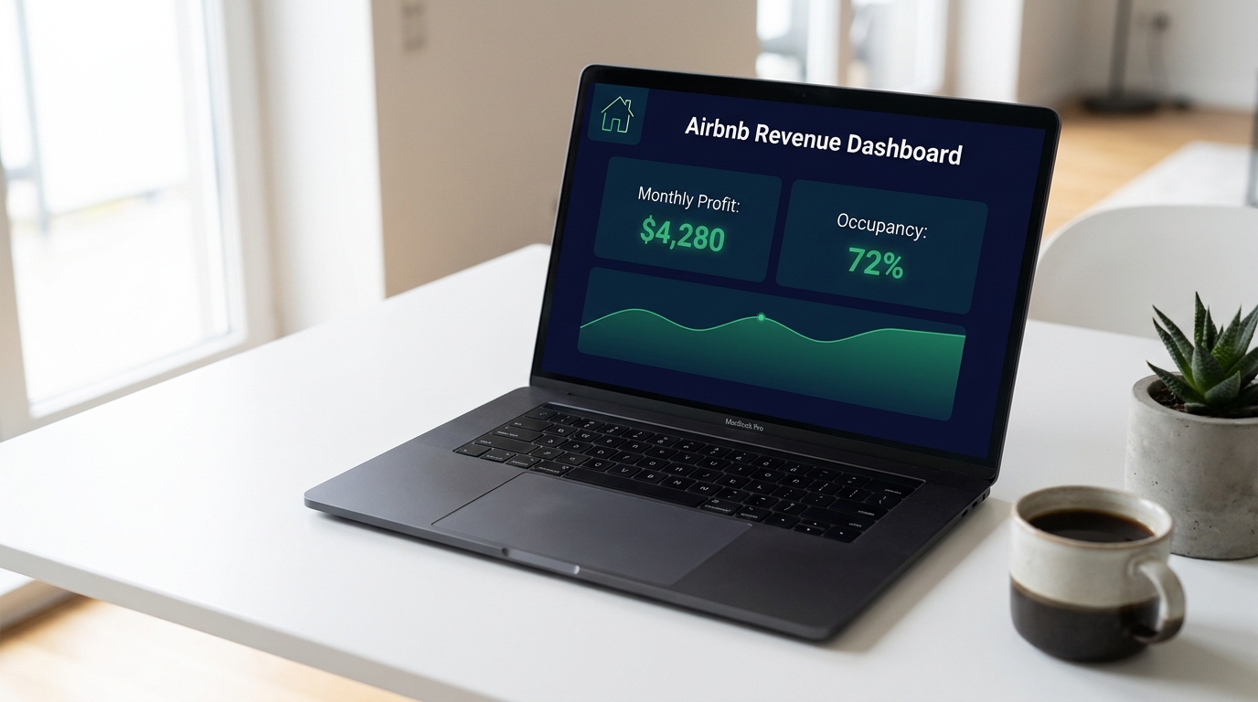 Free Stayly calculator showing Airbnb revenue and short-term rental profit breakdown for 2026